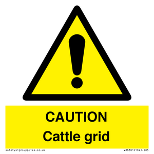 WA6301: CAUTION Cattle grid