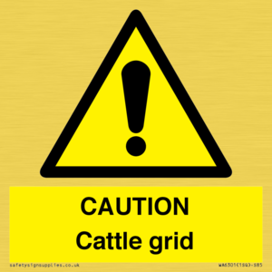 WA6301: CAUTION Cattle grid
