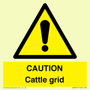 WA6301: CAUTION Cattle grid