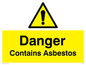 WC1459: danger contains asbestos