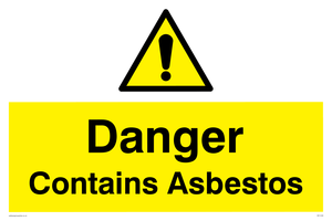 WC1459: danger contains asbestos