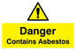 WC1459: danger contains asbestos