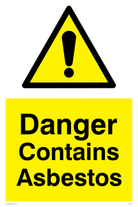 WC1459: danger contains asbestos