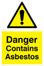 WC1459: danger contains asbestos