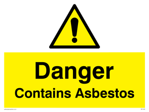 WC1459: danger contains asbestos