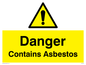 WC1459: danger contains asbestos