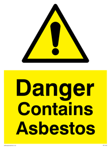 WC1459: danger contains asbestos