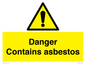 WC1459: Danger contains asbestos