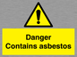 WC1459: Danger contains asbestos