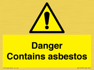 WC1459: Danger contains asbestos