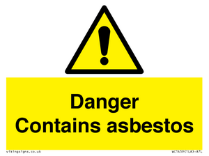 WC1459: Danger contains asbestos
