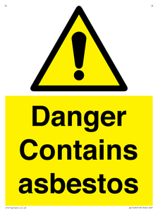 WC1459: Danger contains asbestos