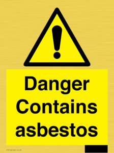 WC1459: Danger contains asbestos