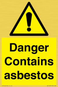 WC1459: Danger contains asbestos