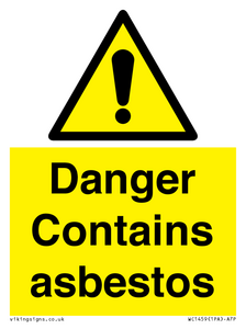 WC1459: Danger contains asbestos