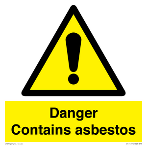 WC1459: Danger contains asbestos