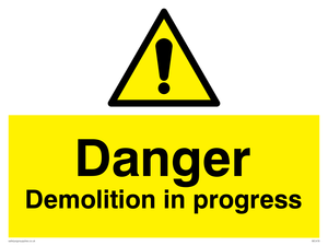 WC478: danger demolition in progress