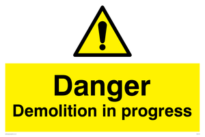 WC478: danger demolition in progress