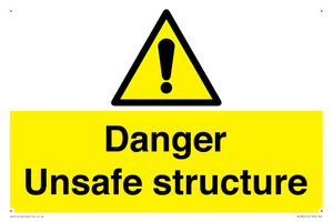 WC480: danger unsafe structure
