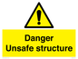 WC480: danger unsafe structure