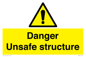 WC480: danger unsafe structure