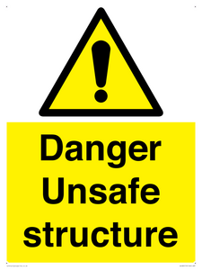 WC480: danger unsafe structure