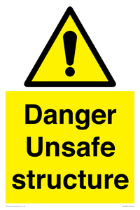 WC480: danger unsafe structure