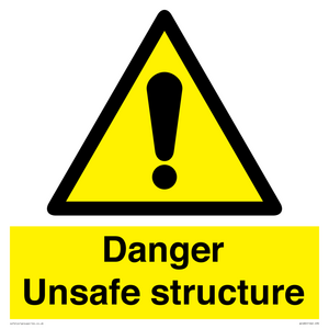 WC480: danger unsafe structure