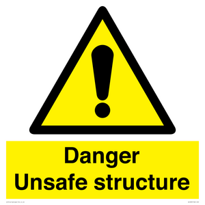 WC480: danger unsafe structure