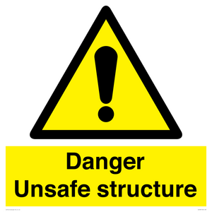 WC480: danger unsafe structure
