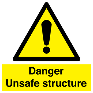 WC480: danger unsafe structure