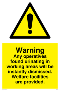 WC481: any operatives found urinating