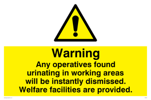 WC481: any operatives found urinating