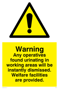 WC481: any operatives found urinating