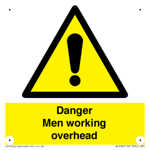 WC484: danger men working overhead