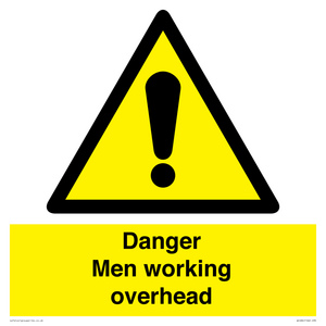 WC484: danger men working overhead