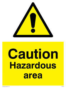 WC492: Caution Hazardous Area