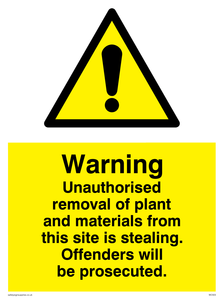 WC503: Removal of plant and materials