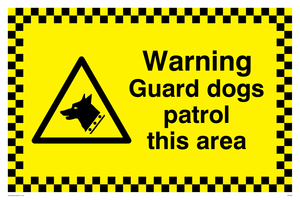 WC508: warning guard dogs patrol this area