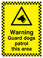 WC508: warning guard dogs patrol this area