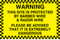 WC509: Site protected by barbed wire