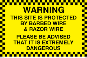 WC509: Site protected by barbed wire