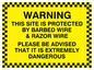 WC509: Site protected by barbed wire