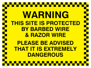 WC509: Site protected by barbed wire