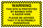 WC509: Site protected by barbed wire