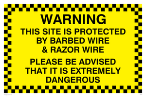 WC509: Site protected by barbed wire