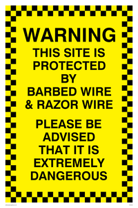 WC509: Site protected by barbed wire