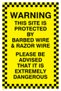 WC509: Site protected by barbed wire