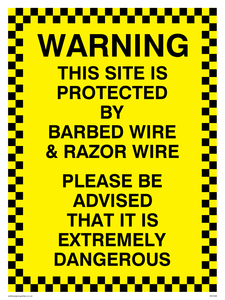 WC509: Site protected by barbed wire