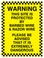 WC509: Site protected by barbed wire